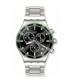 Orologio Uomo Dark Green Irony Cronografo in Acciaio YVS506G - Swatch