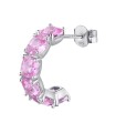 Orecchino Donna Cerchietto Fancy in Argento con Zirconi Light Ruby FVP10 - Brosway