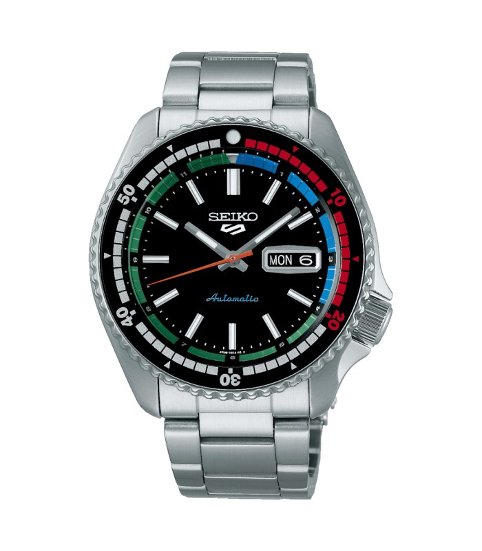 Orologio Uomo Automatico 5 Sports 55° Anniversario SKX in Acciaio con Quadrante Nero SRPK13K1 - Seiko