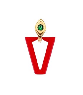 Mono Orecchino Donna Uali Ruby X NN in Argento Dorato DVF-OR-LU13 - Valentina Ferragni