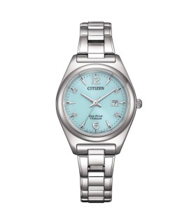 Orologio Donna Ecodrive in Super Titanio Quadrante Turchese con Diamanti EW2601-81M  - Citizen