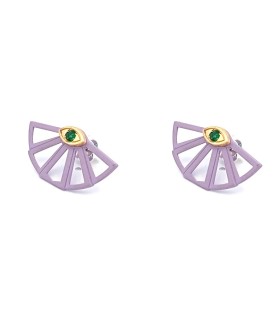 Orecchini Donna Ginevra Lilac in Argento Dorato con Smalto Lilla DVF-OR-LO12 - Valentina Ferragni