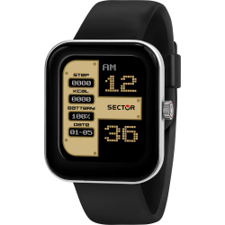 Orologio Smartwatch S-03 in Silicone Nero R3251294001 - Sector