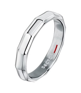 Anello Uomo Row in Acciaio Sfaccettato SACX200 - Sector