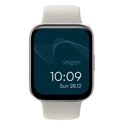 Orologio Smartwatch con Case Quadrata e Cinturino in Gomma Bianca X03A-005VY- Vagary
