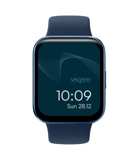 Orologio Smartwatch con Case Quadrata e Cinturino in Gomma Blu X03A-002VY - Vagary