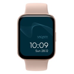 Orologio Smartwatch con Case Quadrata e Cinturino in Gomma RosaX03A-004VY- Vagary