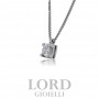 Collana Donna in Oro Bianco Punto Luce con Diamante ct.0.44 G VS GB37500N - Giorgio Visconti
