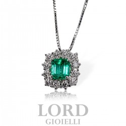 Collana Donna in Oro con Smeraldo e Brillanti ct. 1.24+0.64 - Mirco Visconti