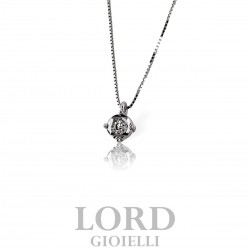Collana Donna Punto Luce in Oro Bianco con Diamante ct. 0,04 F SI CLK0041B04 - Bibigi