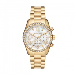 Orologio Donna Cronografo Lexington in Acciaio Oro con Pietre su Ghiera MK7241 - Michael Kors
