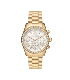 Orologio Donna Cronografo Lexington in Acciaio Oro con Pietre su Ghiera MK7241 - Michael Kors