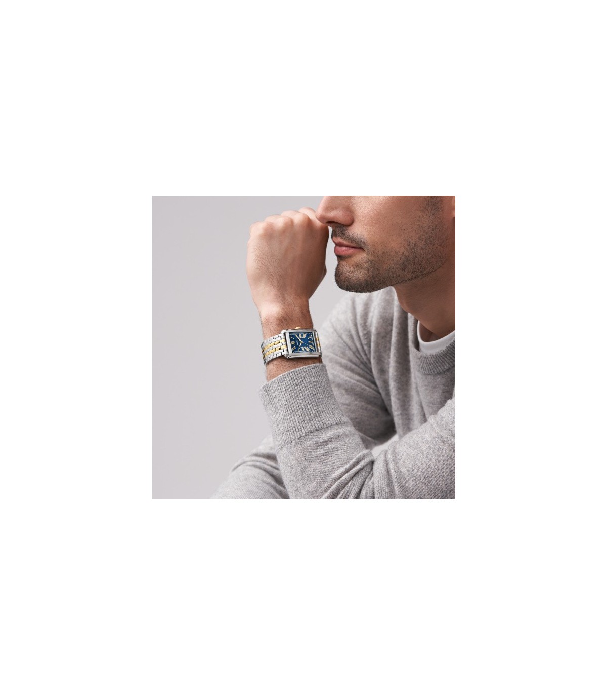 Orologio Fossil Uomo Carraway Cassa Quadrata Acciaio Bicolore FS6010
