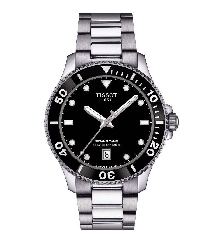 Orologio Uomo Seastar 1000 40mm Quadrante Nero T120.410.11.051.00 - Tissot