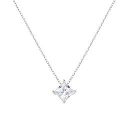 Collana Diamonds con Punto Luce quadrato Grande CLSOQ60BB - AMen