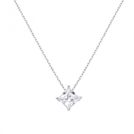 Collana Diamonds con Punto Luce quadrato Grande CLSOQ60BB - AMen