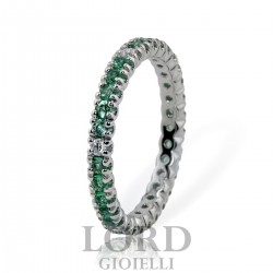 Anello Donna Girodito con Smeraldi ct.0,73 e Diamanti ct.0,14 G VS AB17110BS - Giorgio Visconti