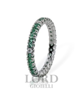 Anello Donna Girodito con Smeraldi ct.0,73 e Diamanti ct.0,14 G VS AB17110BS - Giorgio Visconti