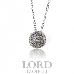 Collana Donna in oro Bianco Punto Luce con Diamanti ct. 0,19 G VS AB947/10 - Mirco Visconti