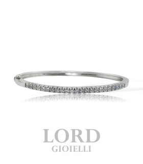 Bracciale Donna Rigido in oro Bianco Con Diamanti ct. 1,44  MV5 - Mirco Visconti