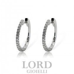 Orecchini Donna Cerchi in Oro Bianco con Diamanti ct. 0.33 GVS - Mirco Visconti