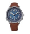 Orologio Uomo Radiocontrollato Pilot Quadrante Blu Cinturino in Pelle CB0240-11L - Citizen