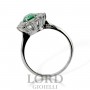 Anello Donna in Oro Bianco con Smeraldo ct. 0.75 e Diamanti ct. 0.47 G VS AA 031717 SM - Davite & Delucchi