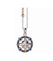 Collana Uomo Rosa dei Venti in Oro con Zaffiro Blu EC830RB-ZB - Zancan