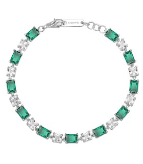 Bracciale Donna Fancy in Argento con Zirconi e Verdi FLG16 - Brosway