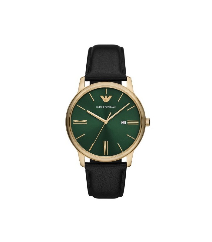 Orologio Uomo Minimalist In Pelle con Quadrante Verde AR11601 - Emporio Armani