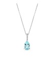 Collana Donna in oro Bianco Goccia Acquamarina ct. 1,83 e Diamanti ct. 0,02 G Vs II37/AC - Mirco Visconti