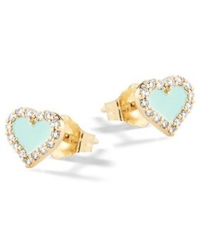 Orecchini Bimba Cuori in Argento Smalto azzurro NAn0477 - Nanan