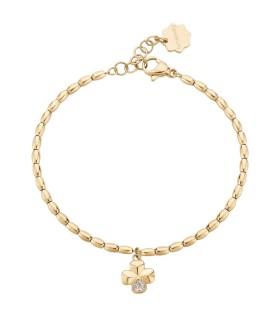 Bracciale Donna Chakra in Acciaio Pvd Oro con Quadrifoglio BHKB209 - Brosway