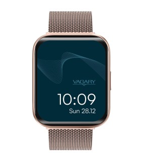 Orologio Smartwatch Cassa Rettangolare Maglia Milano Rosè X03A-007VY - Vagary