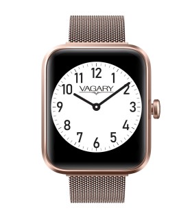 Orologio Smartwatch Cassa Rettangolare Maglia Milano Rosè X02A-007VY - Vagary