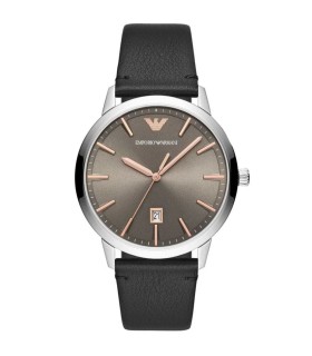 Orologio Uomo Ruggero Solo Tempo in Pelle Nera AR11277 - Emporio Armani