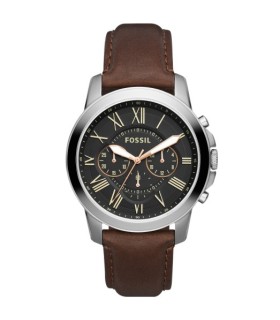 Orologio Uomo Grant Cronografo in Pelle Marrone FS4813 - Fossil