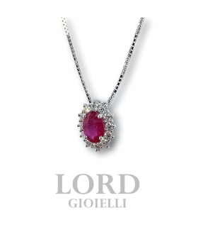 Collana Davite&Delucchi - Donna Oro con Rubino Diamanti CLN009400 RB1