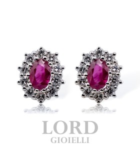 Orecchini Davite&Delucchi - Donna Oro Rubini e Diamanti BB 007803 RB