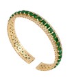 Bracciale Rebecca Donna Rigido con Zirconi e Pietre Verdi Collezione My World BWJBOS33 - Rebecca