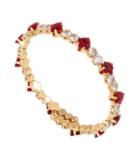 Bracciale Rebecca Donna Rigido con Zirconi e Pietre Rosse Collezione My World BWJBOG41 - Rebecca