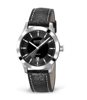 Orologio Eberhard Uomo Aiglon Quadrante Nero E Pelle Nera 41030.SE CA2 - Eberhard