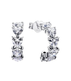 Orecchini Cerchi Aperti Fascia Cuori 293657C01 - Pandora