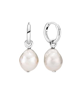Orecchini In Argento Cerchi con perle Luminose - Pandora