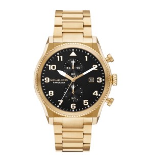 Orologio Michael Kors Uomo Panorama Crono in Acciaio Dorato MK9195 - Michael Kors