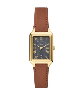 Orologio Fossil Donna Cassa Rettangolare Dorata e Cinturino Pelle Raquel ES5303 - Fossil