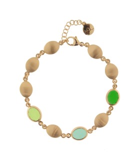 Bracciale Aquaforte - Donna Saponette Satinate e Pietre Verdi H4182831