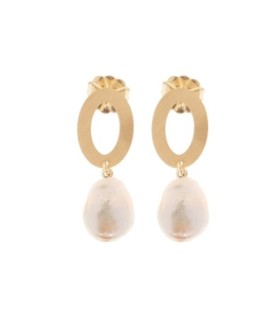 Orecchini Aquaforte - Donna Elementi Ovali e Perle Barocche H4180507