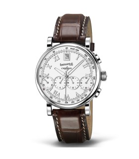 Orologio Eberhard Uomo Chrono 4 Bellissimo Vitrè Pelle Marrone 31043 CP - Eberhard
