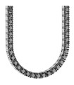 Collana Uomo Tennis in Argento con Zirconi Neri ESC206-45 - Zancan